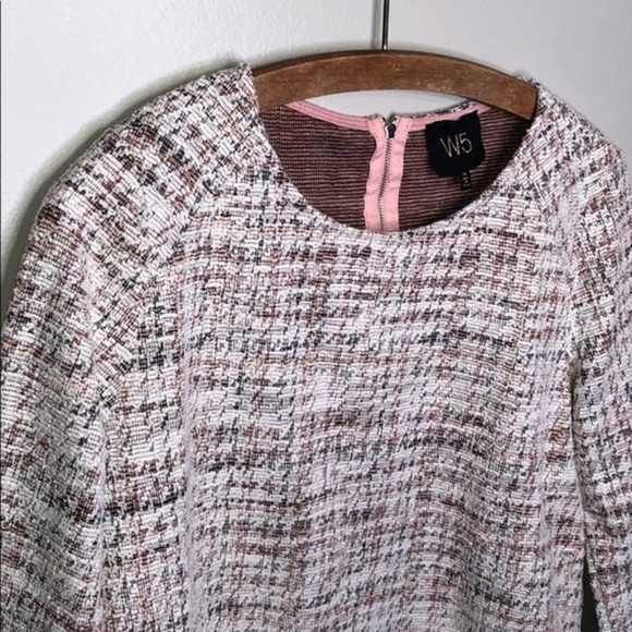 𝅺w5 Anthropologie Cream Red Long Sleeve Blouse M - Picture 2 of 8